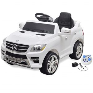 vidaXL Elektroauto Ride-on Mercedes Benz ML350 Weiß 6 V mit Fernbedienung