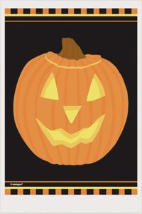 Halloween Tüten Kürbis Geschenktüten 50 Stück orange-schwarz 10x15cm