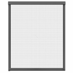 Alu Insektenschutz-Rollo für Fenster Mückenschutz Fliegengitter Rollo, Farbe:Anthrazit, Größe:130 x 160 cm