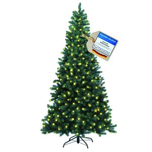 XENOTEC Weihnachtsbaum 240 cm aus PE Spritzguss mit ca. 1476 Tipps mit Beleuchtung (372 LED's)