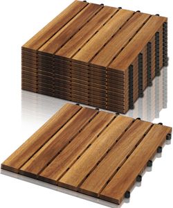 Wolketon Terrassenfliese Holzfliesen Akazie 5m², 30x30cm, Bodenbelag, Drainage, Garten Klick-Fliese Wolketon Terrassenfliese Holzfliesen Akazie 5m², 30x30cm, Bodenbelag, Drainage, Garten Klick-Fliese