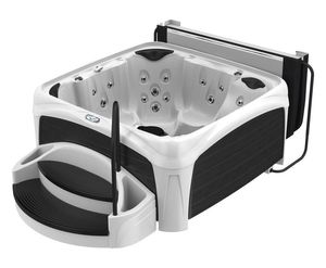Whirlpool Dream Maker Crossover 730 L Weiß/Schwarz Set mit Treppe und Abdeckung