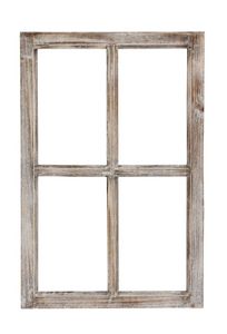 Deko Fenster aus Holz, skandinavischer Look, ca. 40 x 2 x 60 cm in braun
