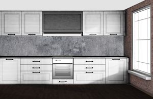 Küchenrückwand Folie selbstklebend BETON 350 x 60 cm - Klebefolie - Dekofolie - Spritzschutz für Küche -