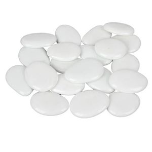 Deko Glassteine in Weiß, glänzend, 35 - 50 mm