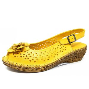 Gemini Damen Sandalen in Gelb, Größe 36