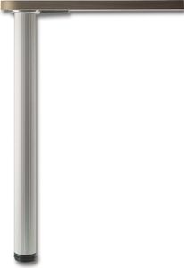 camar Tischfuß Aluminia ø 50mm, Tischbein höhenverstellbar, Länge 690-720mm gerillt, Aluminium silber