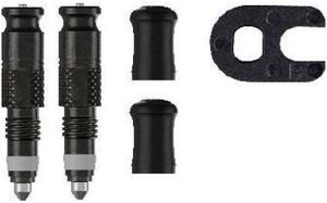 Schwalbe Clik Valve Conversion Kit SV-SCV - jednoduché nafukovanie bez skĺznutia, vrátane 2 ventilov, 2 čiapočiek, vrátane kľúča na ventily Schwalbe Clik Valve Conversion Kit SV-SCV - jednoduché nafukovanie bez skĺznutia, vrátane 2 ventilov, 2 čiapočiek, vrátane kľúča na ventily