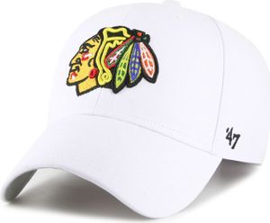 czapka 47 Brand Relaxed Fit Cap - NHL Chicago Blackhawks biała