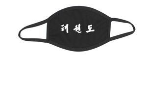 Mund-Nase-Maske Baumwolle schwarz Taekwondo