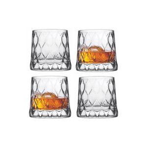 Pasabahce Leafy Trinkgläser Whisky Glas, Trinkgläser 4 Stück 300 cc 420194