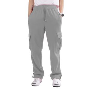 Herren Elastische Taille Lässige Lange Hosen Solide Slash Pocket Hose Mit Geradem Bei,Farbe: Hellgrau,Größe:4XL