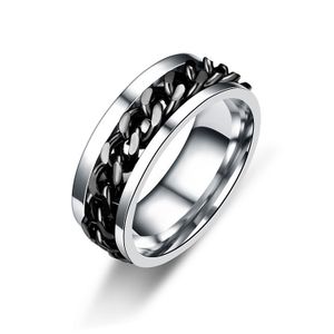 INF Anti-Stress-Ring mit Flaschenöffnungsfunktion Edelstahl Schwarz S