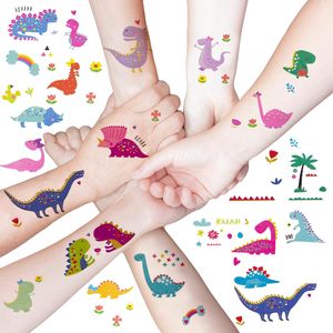 Oblique Unique Temporäre Klebetattoos Kinder Dinosaurier Tattoo Set - Dino Motive