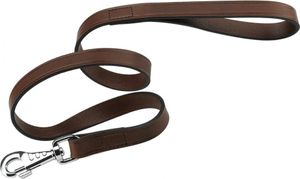 hundeleine VIP G12 120 cm Leder/Edelstahl dunkelbraun
