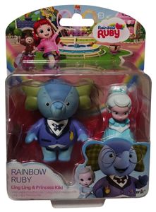 Silverlit 89003 Rainbow Ruby Sada 2 figúrok Slon Ling Ling a Princezná Kiki Pohyblivé figúrky Zberateľské bábiky