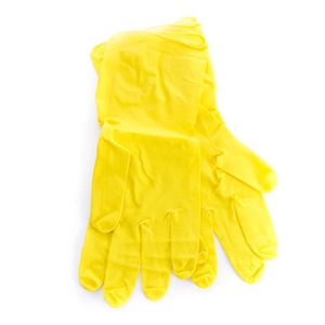 12 Paar Latex Handschuhe Gelb Haushaltshandschuhe Putzhandschuhe Handschuhe Gr.S