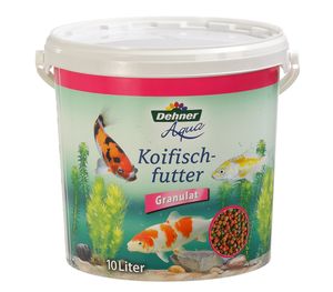 Dehner Aqua Fischfutter, Koifischfutter Granulat, 10 l