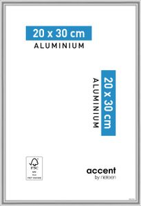 Accent Aluminium Bilderrahmen Accent, 20x30 cm, Silber