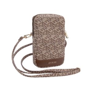 Guess PU G Cube Wallet Phone Bag Zipper braun