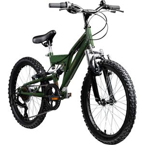 Galano FS180 Kinderfahrrad ab 6 Jahre 120-135cm Mädchen Jungen Fahrrad 20 Zoll 6 Gang Mountainbike Fully mit V-Brakes MTB
