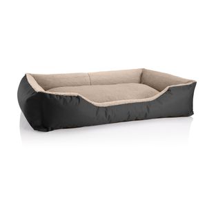 Pelíšek pro psy TEDDY, pohovka pro psy, (XXXL) cca 150x110x28cm, NAMIB-BLACK (černá/béžová)