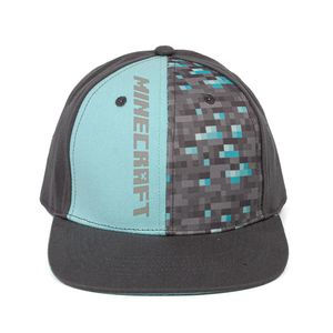 Minecraft - Snapback Mütze für Kinder NS6903 (S - M) (Schwarz/Blau)