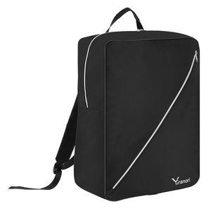 Handgepäck Rucksack 55x40x20 cm ideal als Bordgepäck Reisetasche für z.B. Ryanair, Eurowings oder Lufthansa in schwarz