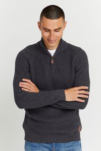 SOLID SDXenox Herren Strickpullover Troyer Grobstrick Pullover mit Stehkragen