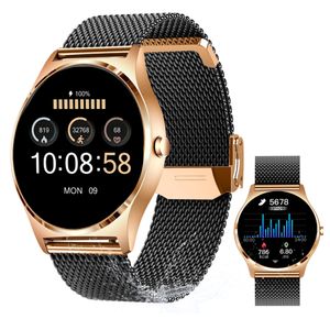 XCOAST JOLI Damen Smartwatch, 43mm, AMOLED, Edelstahl, Puls, Blutdruck, Blutsauerstoff