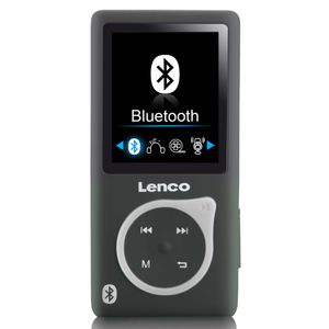 Lenco XEMIO-768 Grey - MP3/MP4-Player mit Bluetooth® - 8 GB Mikro-SD-Speicherkarte - 1,8" Farbdisplay - Grau