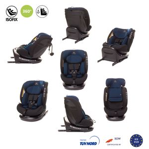 ROTO-FIX Premium Kindersitz ISOFIX 0-36 kg 0-12 Jahre 360° SPS Seitenschutz I-Size RWF bis 105 cm