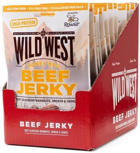 16x Wild West Beef Jerky HONEY BBQ 60g