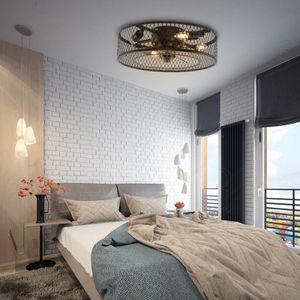 18palcový stropní ventilátor se světlem Iron - vnitřní ventilátor Lucerna Light Industrial Moderní LED dálkové osvětlení Tichý elektrický ventilátor s dálkovým ovládáním a klecí pro vnitřní kuchyň Koupelna Ložnice 18palcový stropní ventilátor se světlem Iron - vnitřní ventilátor Lucerna Light Industrial Moderní LED dálkové osvětlení Tichý elektrický ventilátor s dálkovým ovládáním a klecí pro vnitřní kuchyň Koupelna Ložnice