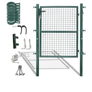 Jopassy Gartentor Gartentür verzinkter Stahl abschließbar 125x 100 cm , grün