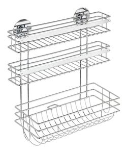 WENKO Küchen Rollen Halter TRIO Edelstahl ohne bohren Alu Frischhalte Folie Wand
