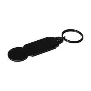 Einkaufswagenlöser "Acero" in Schwarz – Praktischer Schlüsselanhänger für müheloses Lösen von Einkaufswagen! Schwarz