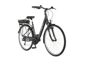 FISCHER E-Bike Pedelec City CITA 1.5, Rahmenhöhe 44 cm, 28 Zoll, Akku 522 Wh, Mittelmotor, Kettenschaltung, LED Display, granitgrau