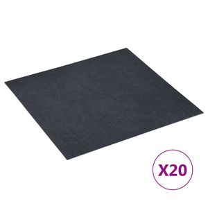 vidaXL PVC dlaždice samolepiace 20 ks 1,86 m² čierny mramor