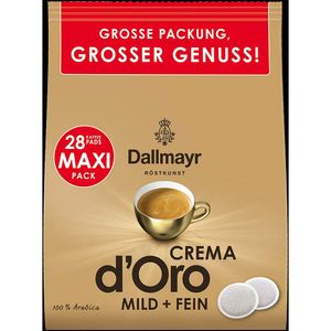 Dallmayr Crema d'Oro Kaffeepads Arabicabohnen mild 28 Pads Dallmayr Crema d'Oro Kaffeepads Arabicabohnen mild 28 Pads