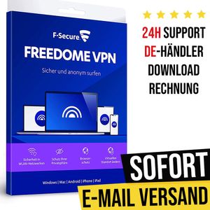 F-Secure Freedome VPN 2021 | 5 Geräte | 1 Jahr | Sofortdownload