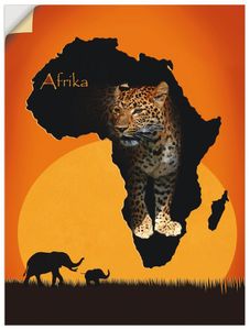 ARTland Wandbild, selbstklebend Afrika der schwarze Kontinent Größe: 30x40 cm