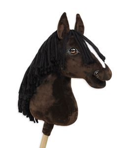 Super Hobby Horse Premium - dunkles Hakenpferd groß A3