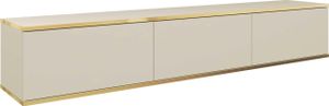 FURNLUX Fernsehtisch Oro Beige Und Gold 175cm / Hauptfarbe: Beige / Abmessungen: 175 x 30 x 32 cm FURNLUX Fernsehtisch Oro Beige Und Gold 175cm / Hauptfarbe: Beige / Abmessungen: 175 x 30 x 32 cm