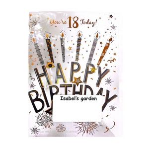 Simon Elvin - Přání k narozeninám "Dnes je ti 18 let" - 6ks - karton SG33532 (Jedna velikost) (Bílá/barevná)