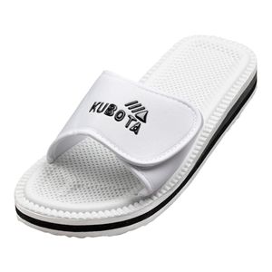 Kubota Badelatschen mit Klettverschluss Pantoletten Sandalen Damen "Velcro" Weiß, 38