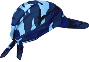 Bandana Sonnenschirm Cap Blaues Camouflage Kappe Chemo Cap Parasol Cap Blue Camouflage