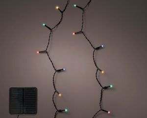 LED Solar Lichterkette 9m Schwarz 8 Twinkle-Effekts 120 LEDs Bunt