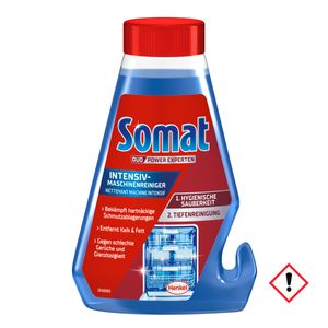 Intenzívny čistič umývačiek riadu Somat, 250 ml - účinné odstránenie mastných škvŕn a vodného kameňa.