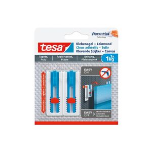 tesa Powerstrips Klebenagel für Tapete & Putz 1,0 kg 2 Nägel + 3 Strips